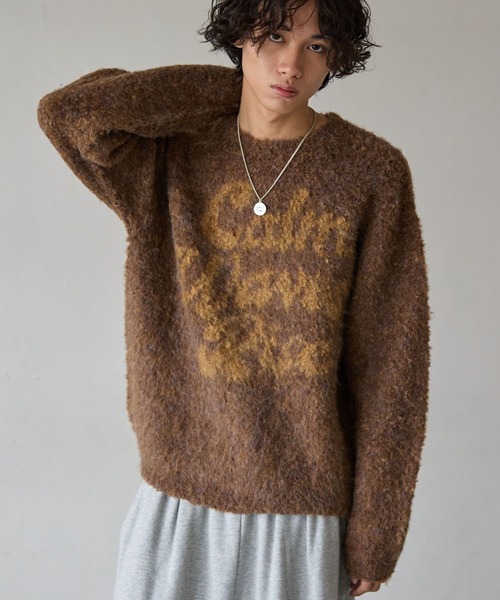 PBLIM(ページボーイリム)の「《UNISEX》ブークレロゴニット(ニット/セーター・レディース・グレー/ブラウン/ブルー・FREE)」の11枚目の写真