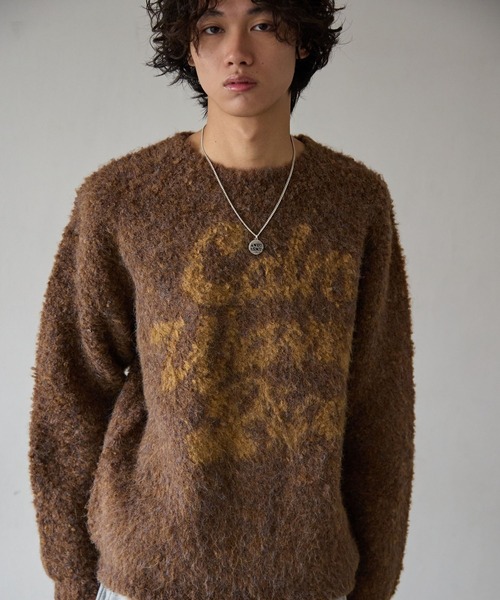 PBLIM(ページボーイリム)の「《UNISEX》ブークレロゴニット(ニット/セーター・レディース・グレー/ブラウン/ブルー・FREE)」の9枚目の写真