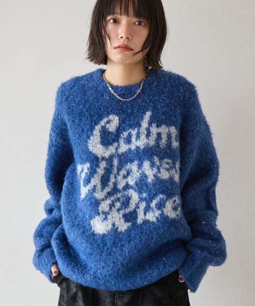 PBLIM(ページボーイリム)の「《UNISEX》ブークレロゴニット(ニット/セーター・レディース・グレー/ブラウン/ブルー・FREE)」の18枚目の写真