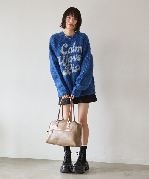 PBLIM(ページボーイリム)の「《UNISEX》ブークレロゴニット(ニット/セーター・レディース・グレー/ブラウン/ブルー・FREE)」の20枚目の写真