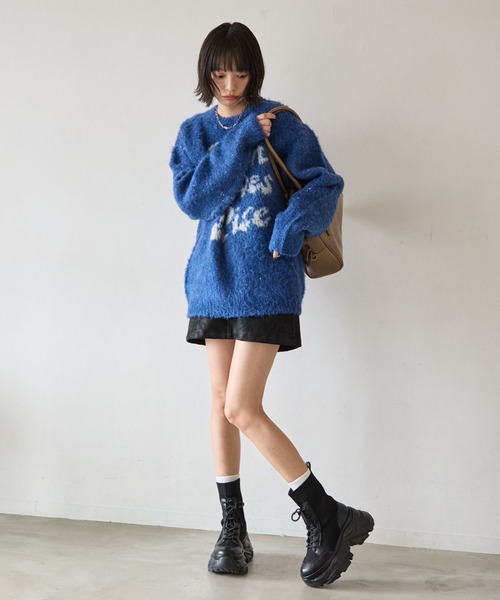 PBLIM(ページボーイリム)の「《UNISEX》ブークレロゴニット(ニット/セーター・レディース・グレー/ブラウン/ブルー・FREE)」の21枚目の写真