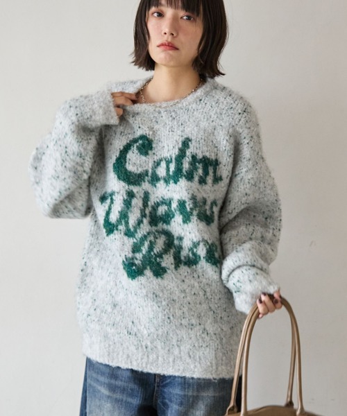 PBLIM(ページボーイリム)の「《UNISEX》ブークレロゴニット(ニット/セーター・レディース・グレー/ブラウン/ブルー・FREE)」の5枚目の写真