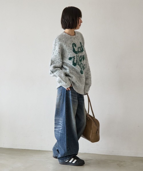 PBLIM(ページボーイリム)の「《UNISEX》ブークレロゴニット(ニット/セーター・レディース・グレー/ブラウン/ブルー・FREE)」の8枚目の写真