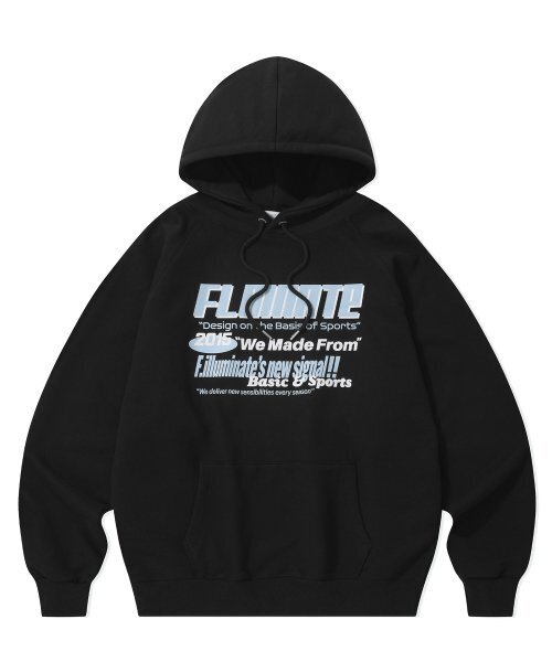 F.ILLUMINATE(フィルミネイト)の「スポーツシグナルロゴフードパーカー-ブラック(パーカー・レディース・その他・MEDIUM/LARGE/SMALL)」の1枚目の写真