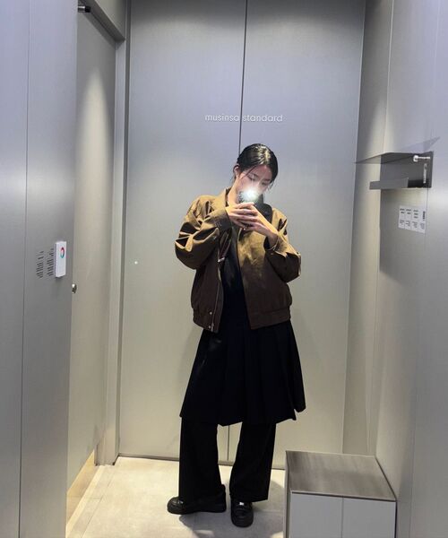 MUSINSA STANDARD WOMAN（ムシンサスタンダードウーマン）の「ウィメンズプリーツスカートレイヤードスラックス[ブラック]（スラックス・レディース・その他・34/32/30/31/24/25/26/27/28/29）」の7枚目の写真