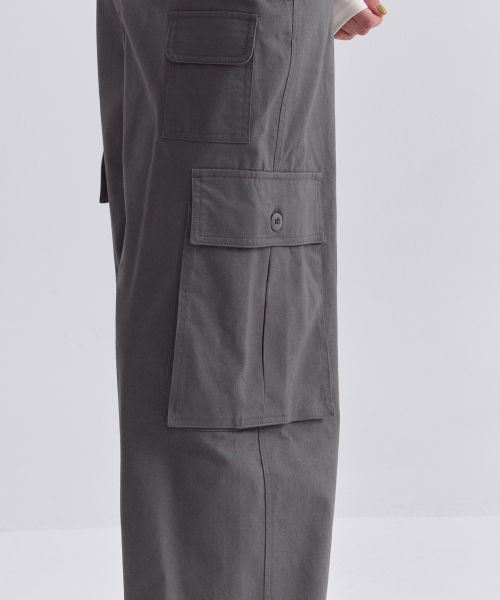 MUSINSA STANDARD WOMAN（ムシンサスタンダードウーマン）の「ウィメンズヘリンボーンワイドカーゴパンツ[グレー]（その他パンツ・レディース・その他・30/24/25/26/27/28/29）」の5枚目の写真