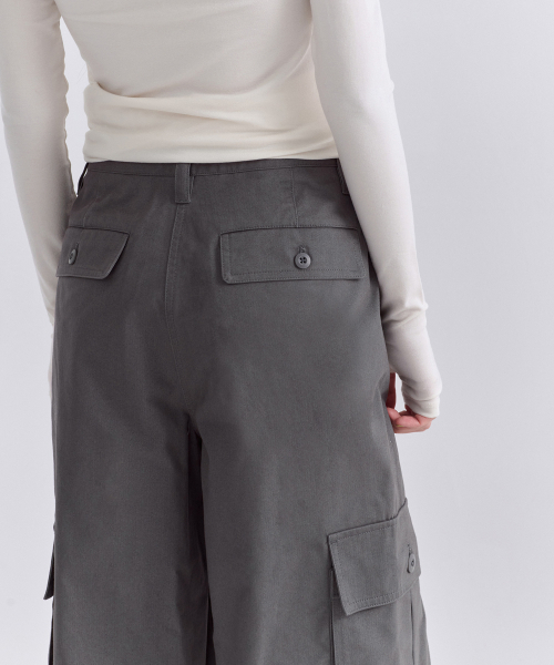 MUSINSA STANDARD WOMAN（ムシンサスタンダードウーマン）の「ウィメンズヘリンボーンワイドカーゴパンツ[グレー]（その他パンツ・レディース・その他・30/24/25/26/27/28/29）」の6枚目の写真