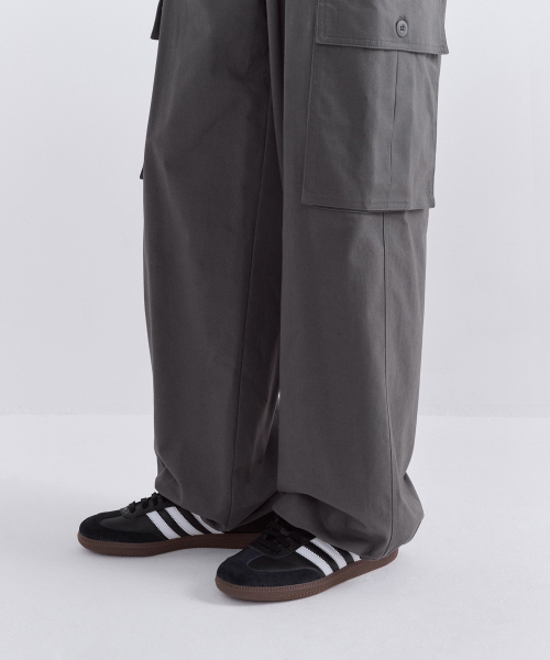 MUSINSA STANDARD WOMAN（ムシンサスタンダードウーマン）の「ウィメンズヘリンボーンワイドカーゴパンツ[グレー]（その他パンツ・レディース・その他・30/24/25/26/27/28/29）」の9枚目の写真