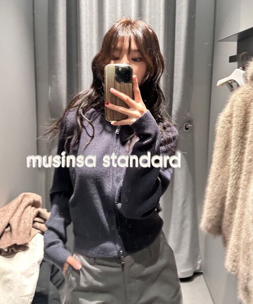 MUSINSA STANDARD WOMAN（ムシンサスタンダードウーマン）の「ウィメンズヘリンボーンワイドカーゴパンツ[グレー]（その他パンツ・レディース・その他・30/24/25/26/27/28/29）」の11枚目の写真