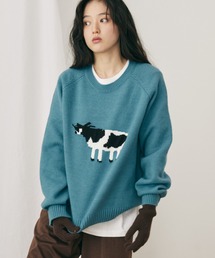 MERLOT | アニマルジャガードニット(ニット/セーター)