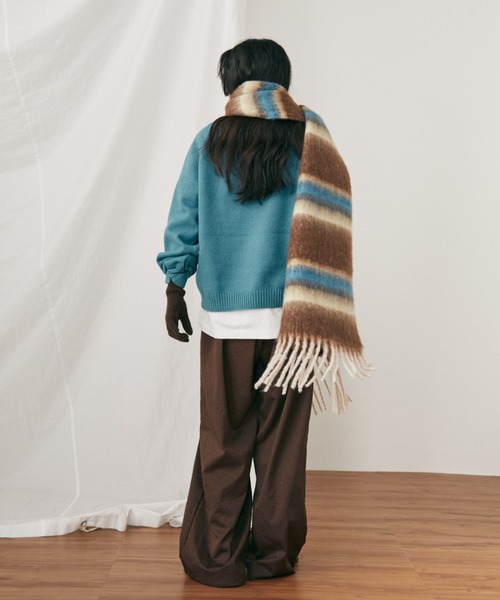 MERLOT(メルロー)の「アニマルジャガードニット(ニット/セーター・レディース・グレー/ブルー/レッド・FREE)」の15枚目の写真