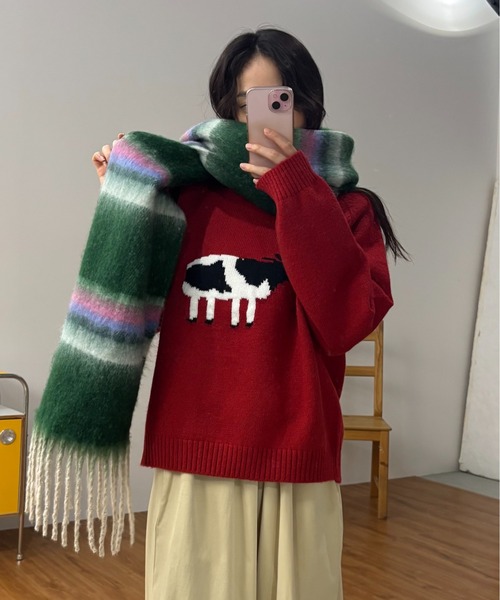 セール】アニマルジャガードニット（ニット/セーター）｜MERLOT