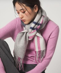 green label relaxing | ウールリバーシブル チェックマフラー(マフラー)