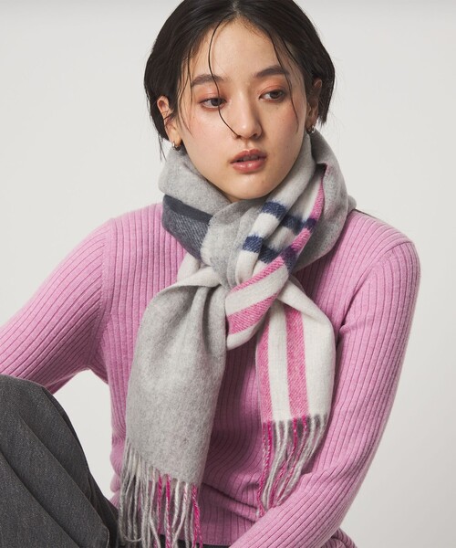 ウールリバーシブル チェックマフラー（マフラー）｜green label