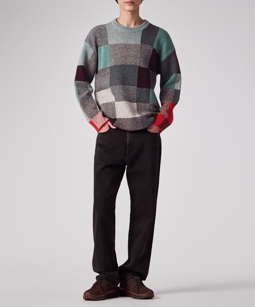 PS Paul Smith(ピーエスポールスミス)の「ブロークンチェック クルーネックニット / 252413 505Z(ニット/セーター・メンズ・ターコイズブルー/ネイビー・MEDIUM/LARGE/X-LARGE)」の9枚目の写真