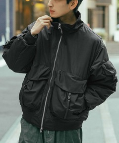 新品 ワック ダウンジャケット ブラック 3 WAAC wjk black】≪STUDIOUS限定≫B-3衿ボアダウンジャケット（ダウン