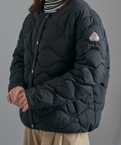 Pyrenex(ピレネックス)の「【Pyrenex】NACRE ノーカラーキルティングダウンジャケットHWY012P(ダウンジャケット/コート・レディース・ブラック/アイボリー・34/36/38/40)」の7枚目の写真