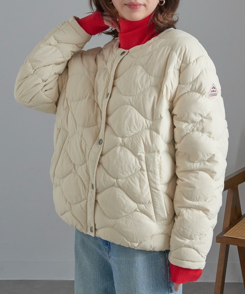 Pyrenex(ピレネックス)の「【Pyrenex】NACRE ノーカラーキルティングダウンジャケットHWY012P(ダウンジャケット/コート・レディース・ブラック/アイボリー・34/36/38/40)」の12枚目の写真