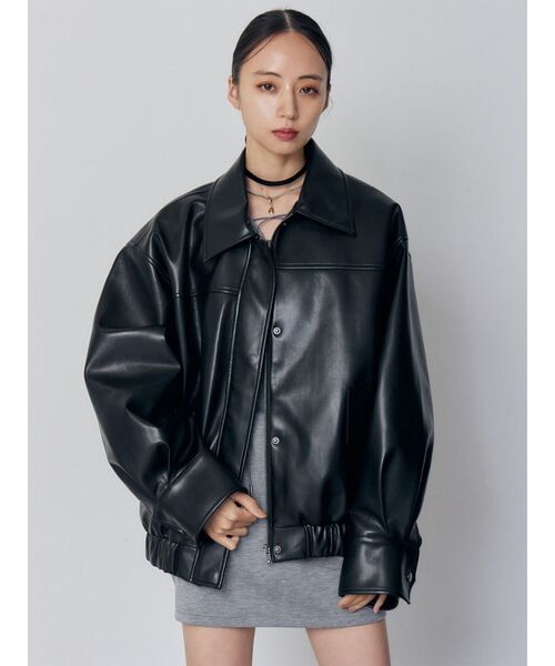 2WAYカラーフェイクレザーブルゾン（ブルゾン）｜MURUA（ムルーア）の