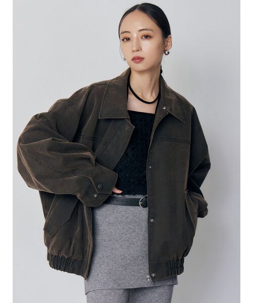 2WAYカラーフェイクレザーブルゾン（ブルゾン）｜MURUA（ムルーア）の