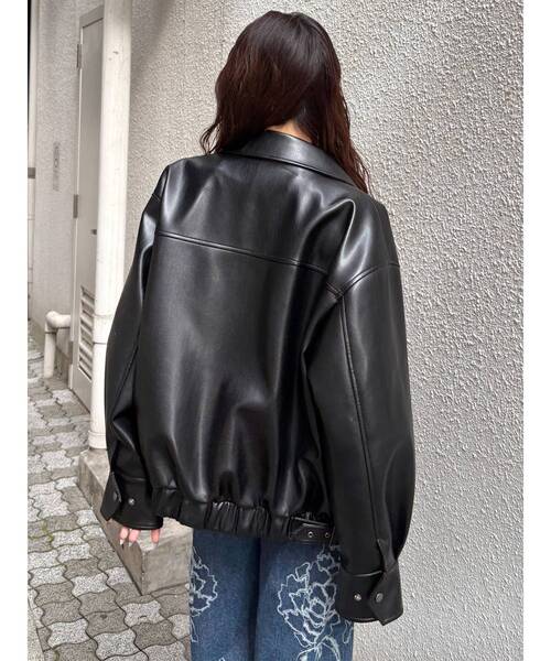 MURUA(ムルーア)の「2WAYカラーフェイクレザーブルゾン(ブルゾン・レディース・ブラウン/ブラック・FREE)」の17枚目の写真