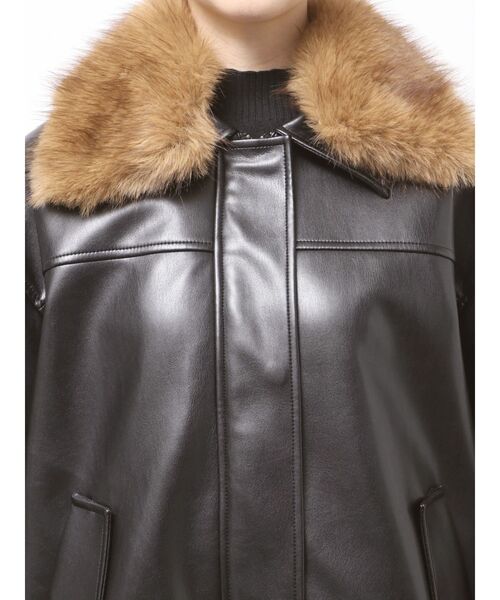 MURUA(ムルーア)の「2WAYカラーフェイクレザーブルゾン(ブルゾン・レディース・ブラウン/ブラック・FREE)」の22枚目の写真