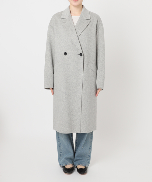FRAMeWORK（フレームワーク）の「≪追加≫SUPER160'sダブルブレストコート 3（チェスターコート・レディース・ライトグレー/ブラウン・36/38）」の13枚目の写真