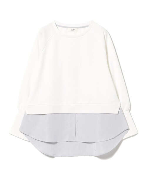 BEAMS HEART(ビームスハート)の「サカリバ × ストライプ フェイクレイヤー プルオーバー(Tシャツ/カットソー・レディース・オフホワイト/ブルー/ブラック/オリーブ・FREE)」の17枚目の写真