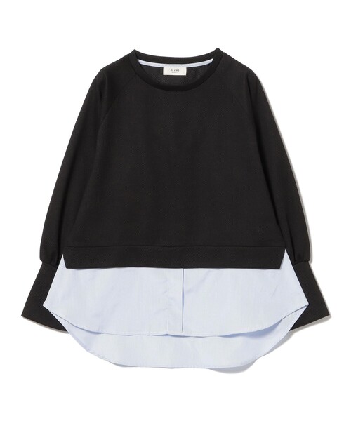 BEAMS HEART(ビームスハート)の「サカリバ × ストライプ フェイクレイヤー プルオーバー(Tシャツ/カットソー・レディース・オフホワイト/ブルー/ブラック/オリーブ・FREE)」の20枚目の写真