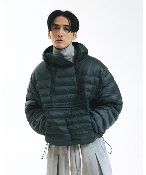ANGLAN(アングラン)の「Duck Down Hooded Anorak Puffer - Dark Green(ダウンジャケット/コート・メンズ・その他・FREE)」の5枚目の写真