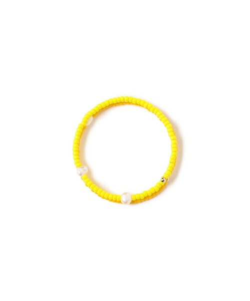 BEAMS BOY（ビームスボーイ）の「淡水パール × ビーズ ブレス（ブレスレット・レディース・イエロー/ピンク/ホワイト・ONE SIZE）」の2枚目の写真
