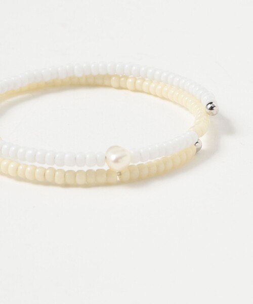 BEAMS BOY（ビームスボーイ）の「淡水パール × ビーズ ブレス（ブレスレット・レディース・イエロー/ピンク/ホワイト・ONE SIZE）」の4枚目の写真