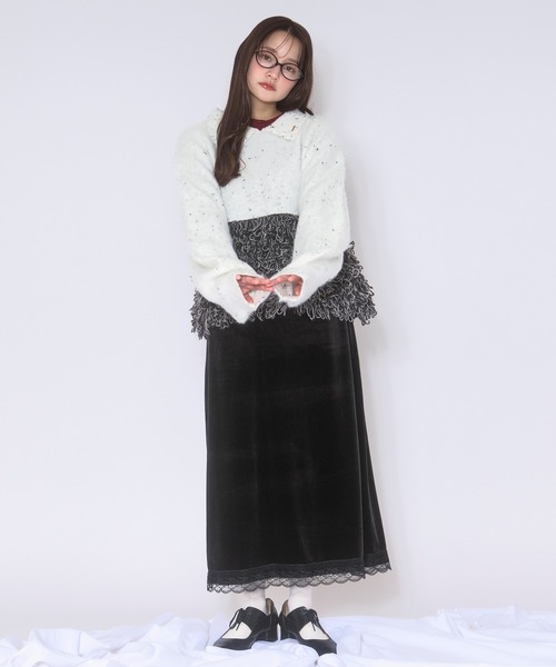 ベビーピンク loin nuit loop knit polo ループニットポロ ロワンニュイ loop knit polo / ループニットポロ 【公式通販】
