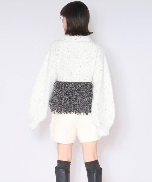 loin nuit(ロワンニュイ)の「loop knit polo / ループニットポロ(ニット/セーター・レディース・ベビーピンク/ホワイト/ネイビー・FREE)」の13枚目の写真