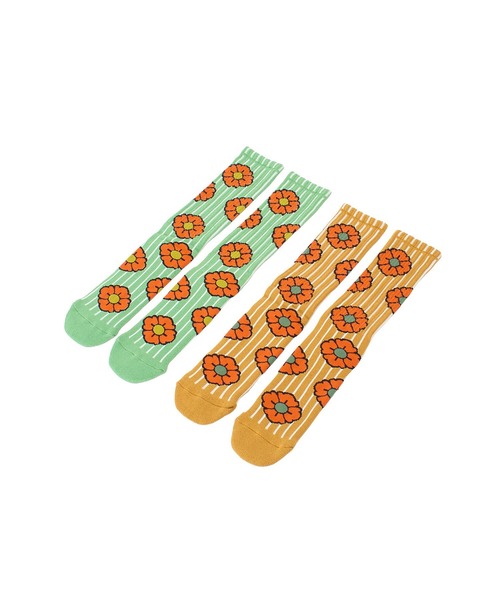 ROSE BUD（ローズバッド）の「(HAVE A GRATEFUL DAY)CREW SOCKS（ソックス/靴下・レディース・オレンジ・ONE SIZE）」の2枚目の写真