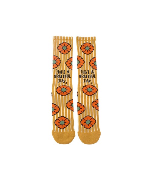 ROSE BUD（ローズバッド）の「(HAVE A GRATEFUL DAY)CREW SOCKS（ソックス/靴下・レディース・オレンジ・ONE SIZE）」の11枚目の写真