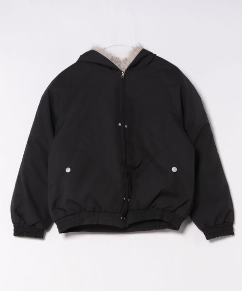 Ritzy(リッツィー)の「もこもこ裏フェイクファー エコダウンフードジャケット(ダウンジャケット/コート・レディース・ブラック/グレー・M/L)」の8枚目の写真