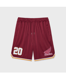Lip Mesh Jersey Shorts Red