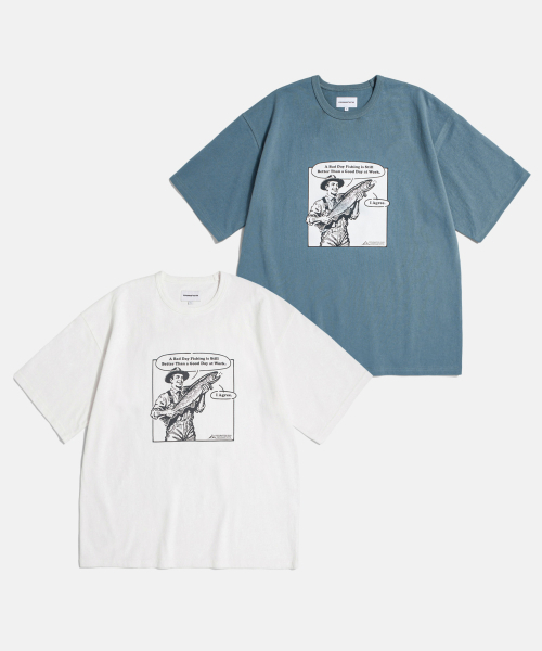 ESPIONAGE（エスピオナジ）の「Fishing and Work Heavyweight Tee Faded Blue（Tシャツ/カットソー・レディース・その他・MEDIUM/LARGE/X-LARGE）」の3枚目の写真
