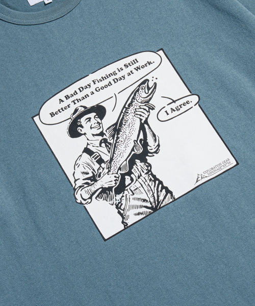 ESPIONAGE（エスピオナジ）の「Fishing and Work Heavyweight Tee Faded Blue（Tシャツ/カットソー・レディース・その他・MEDIUM/LARGE/X-LARGE）」の5枚目の写真