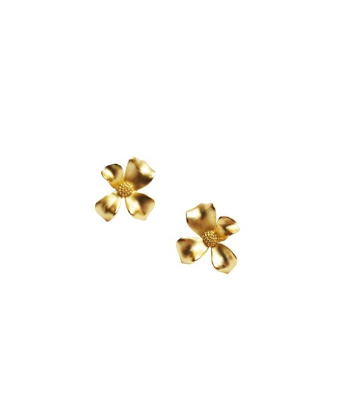 LOVE POMME POMME(ラブポムポム)の「Metal Flower Pierce(ピアス(両耳用)・レディース・ゴールド・ONESIZE)」の1枚目の写真