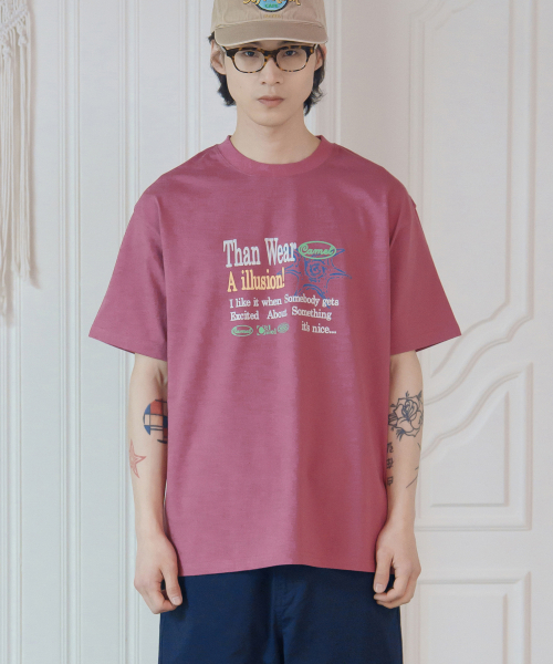 CAMEL WORK(キャメルワーク)の「ウェアスターフィッシュ半袖Tシャツ(ディープピンク)(Tシャツ/カットソー・メンズ・その他・LARGE)」の1枚目の写真