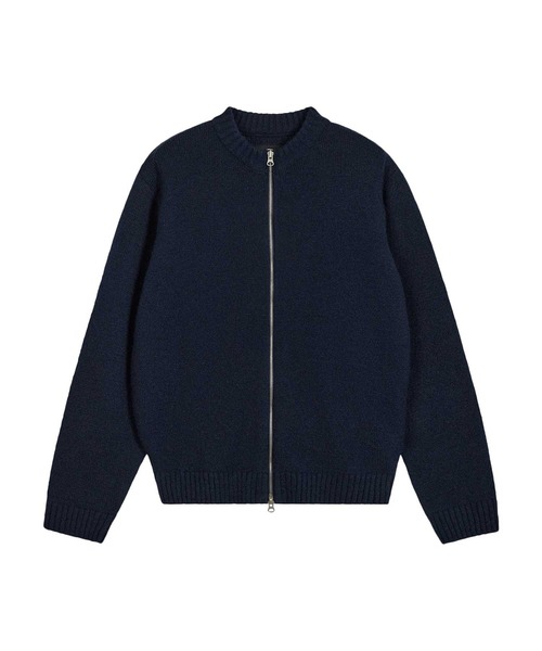 EMIS(イミス)の「HEART LOGO ZIP CARDIGAN(カーディガン/ボレロ・レディース・ネイビー/ミックスグレー・FREE)」の3枚目の写真