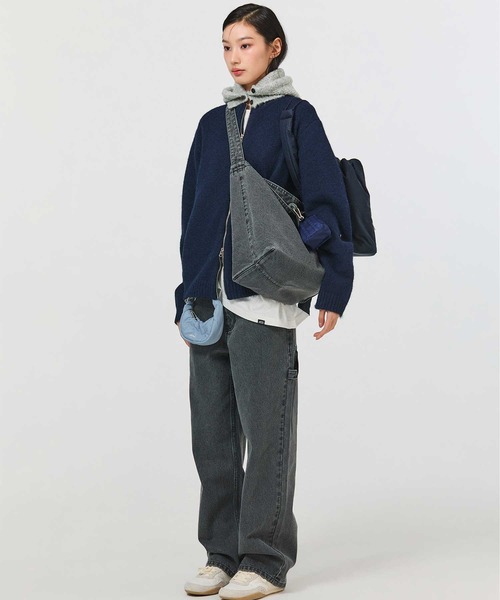 EMIS(イミス)の「HEART LOGO ZIP CARDIGAN(カーディガン/ボレロ・レディース・ネイビー/ミックスグレー・FREE)」の8枚目の写真