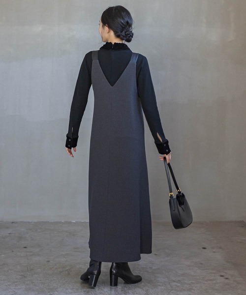 Droite lautreamont(ドロワットロートレアモン)の「ベロア襟付きニット≪手洗い可能≫(ニット/セーター・レディース・ブラック/ブラウン/チャコールグレー・M)」の11枚目の写真