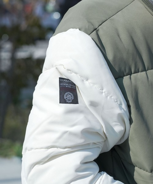 U.S. POLO ASSN.(ユーエスポロアッスン)の「【U.S. POLO ASSN. /ユーエスポロアッスン 】パデッドヴァーシティジャケット スタジャン(スタジャン・メンズ・ネイビー/カーキ・X-LARGE/LARGE/MEDIUM)」の12枚目の写真