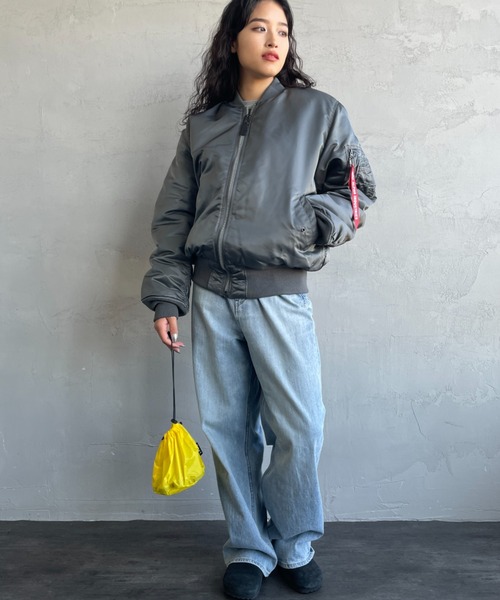 Alpha Industries（アルファインダストリーズ）の「[ALPHA/アルファ] MAｰ1 フライトミリタリージャケット（ミリタリージャケット・レディース・グレー/ブラック/オリーブ・M/L）」の8枚目の写真