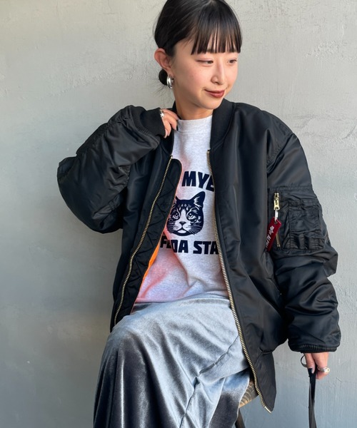 Alpha Industries（アルファインダストリーズ）の「[ALPHA/アルファ] MAｰ1 フライトミリタリージャケット（ミリタリージャケット・レディース・グレー/ブラック/オリーブ・M/L）」の12枚目の写真