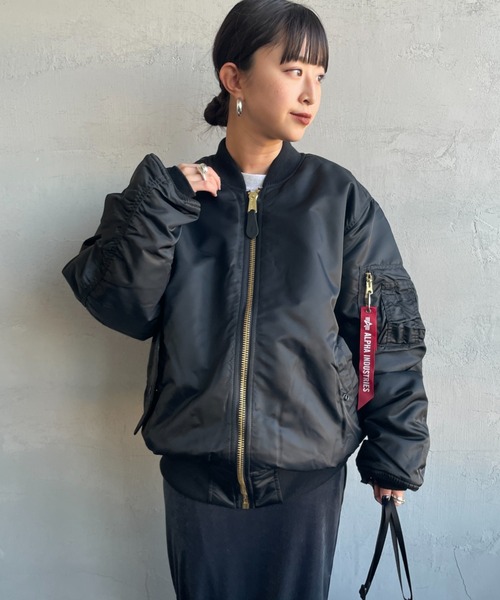 Alpha Industries（アルファインダストリーズ）の「[ALPHA/アルファ] MAｰ1 フライトミリタリージャケット（ミリタリージャケット・レディース・グレー/ブラック/オリーブ・M/L）」の14枚目の写真