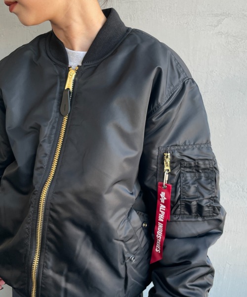 Alpha Industries（アルファインダストリーズ）の「[ALPHA/アルファ] MAｰ1 フライトミリタリージャケット（ミリタリージャケット・レディース・グレー/ブラック/オリーブ・M/L）」の20枚目の写真